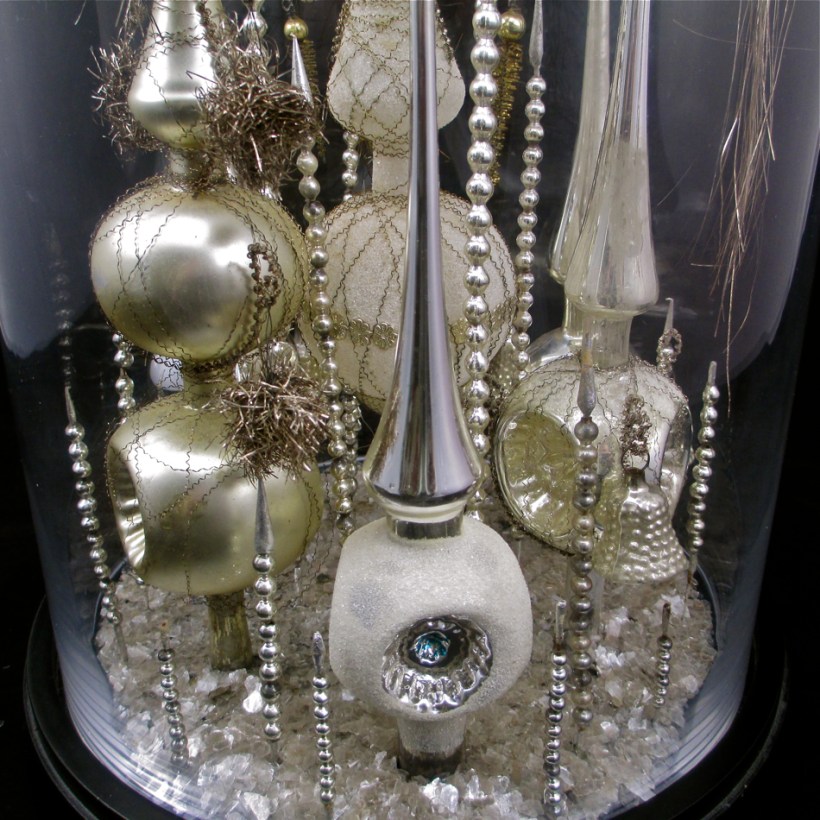 Antique Bell Jar Dome Christmas Xmas