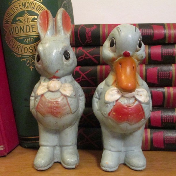 chalkware rabbit duck