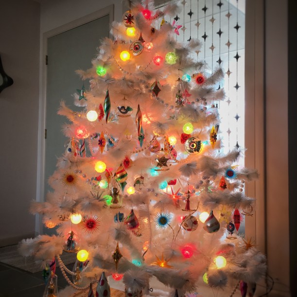 White Fiberglas Tree